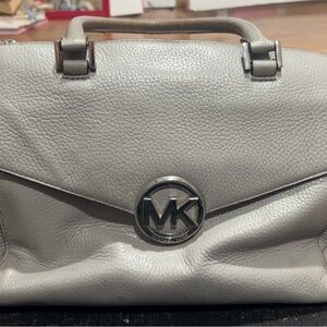 Michael Kors Gray Satchel with Structured Top Handles